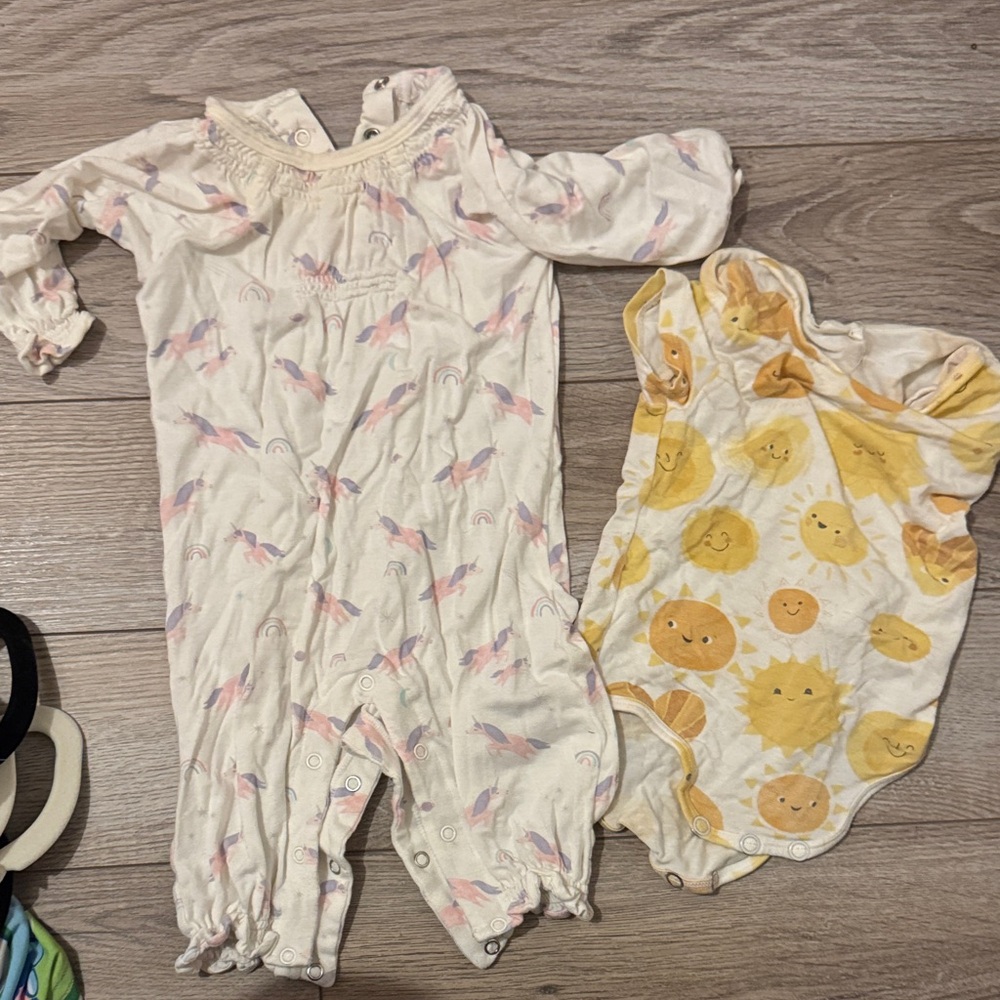 Angel Dear Cream and Yellow Kids One Piece Footies